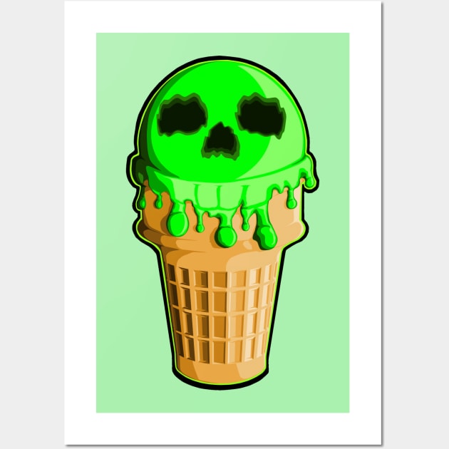 Ice Cream Skull Wall Art by James Morin